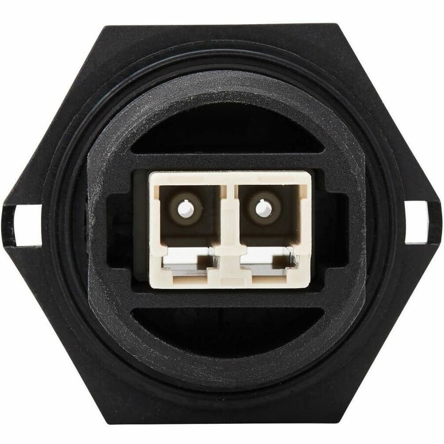 Eaton Tripp Lite Series Rigid Industrial IP68 Duplex Multimode Fiber Coupler (LC/LC) with Dust Cap, 10G Ethernet, TAA — N455-BC01-IND