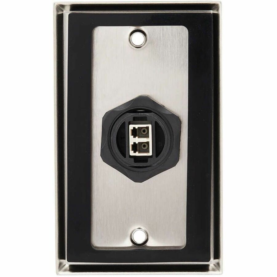 Eaton Tripp Lite Series Rigid Industrial IP68 Duplex Multimode Fiber Coupler (LC/LC) with Dust Cap, 10G Ethernet, TAA — N455-BC01-IND