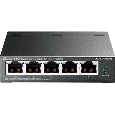 TP-Link TL-SG105PE - 5-Port Gigabit Easy Smart Switch with 4-Port PoE+ — TL-SG105PE