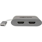 Eaton Tripp Lite Series USB-C Adapter, Dual HDMI 4K MST Adapter (M/2xF), Gray — U444-06N-2H-MST