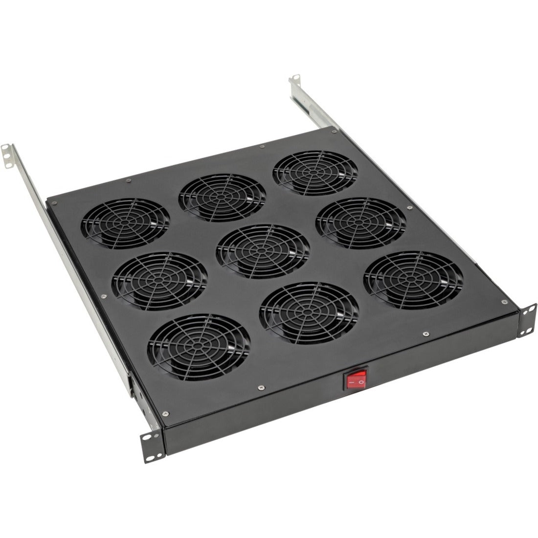 Eaton Tripp Lite Series Fan Tray for 19 in. Racks - 1U, 9 120V High-Performance Fans, 864 CFM, C14 Inlet — SRFANTRAY9