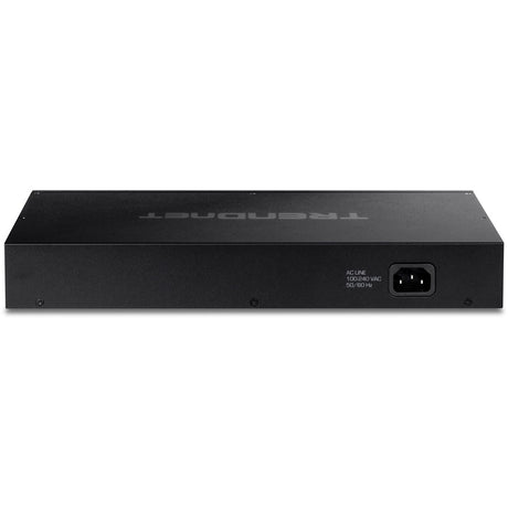 TRENDnet 18-Port Gigabit PoE+ Switch, 16 x 30W PoE+ Ports, 2 Gigabit SFP Slots, 240W PoE Budget, 36Gbps Switching Capacity, 1U 19" Rack Mountable, Lifetime Protection, Black, TPE-TG182