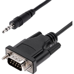 StarTech.com 3ft (1m) DB9 to 3.5mm Serial Cable for Serial Device Configuration, RS232 DB9 Male to 3.5mm for Calibrating via Audio Jack — 9M351M-RS232-CABLE