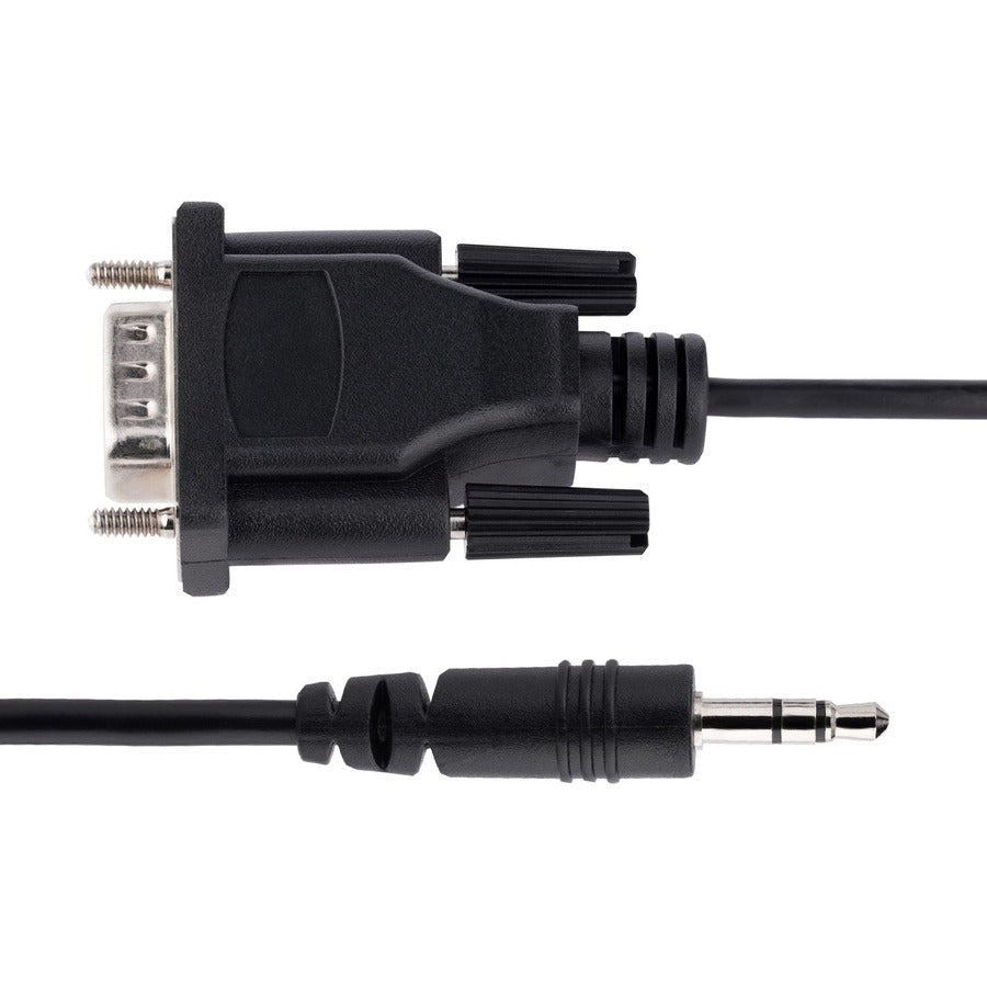 StarTech.com 3ft (1m) DB9 to 3.5mm Serial Cable for Serial Device Configuration, RS232 DB9 Male to 3.5mm for Calibrating via Audio Jack — 9M351M-RS232-CABLE