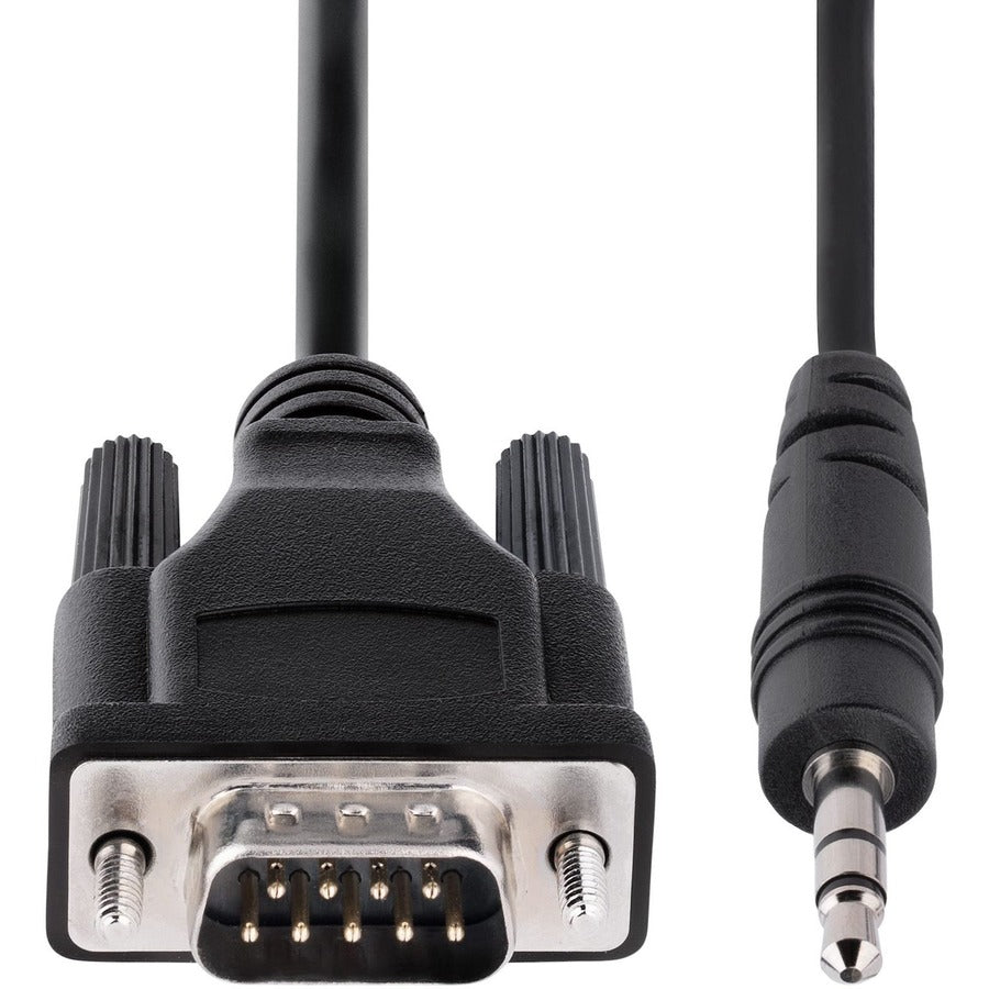 StarTech.com 3ft (1m) DB9 to 3.5mm Serial Cable for Serial Device Configuration, RS232 DB9 Male to 3.5mm for Calibrating via Audio Jack — 9M351M-RS232-CABLE