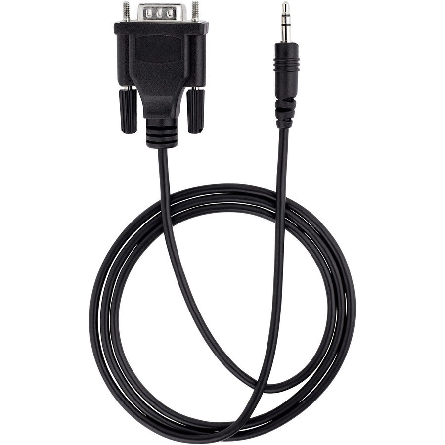 StarTech.com 3ft (1m) DB9 to 3.5mm Serial Cable for Serial Device Configuration, RS232 DB9 Male to 3.5mm for Calibrating via Audio Jack — 9M351M-RS232-CABLE