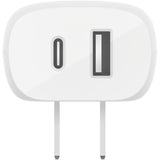 Belkin BoostCharge Dual Wall Charger with PPS (USB-C Cable with Lightning Connector included) - Power Adapter — WCB007dq1MWH-B5