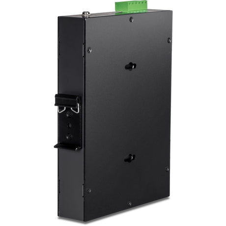 TRENDnet 5-Port Industrial Gigabit PoE+ Switch, Wide Temperature Range -20&deg; - 65&deg;C (-4&deg; - 149&deg;F), DIN-Rail Switch, 50-55V DC, 4 x Gigabit PoE+ Ports, 1 x Gigabit SFP Slot, TI-PGM541, Black — TI-PGM541