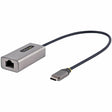 StarTech.com USB-C to Ethernet Adapter, 10/100/1000 Mbps, Gigabit Network Adapter, ASIX AX88179A, 1ft/30cm Cable, Windows/macOS/Linux — US1GC30B2