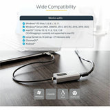 StarTech.com USB-C to Ethernet Adapter, 10/100/1000 Mbps, Gigabit Network Adapter, ASIX AX88179A, 1ft/30cm Cable, Windows/macOS/Linux — US1GC30B2