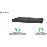 APC Smart-UPS, Line Interactive, 500VA, Rackmount 1U, 120V, 4x NEMA 5-15R outlets, Short Depth — SC500RM1U