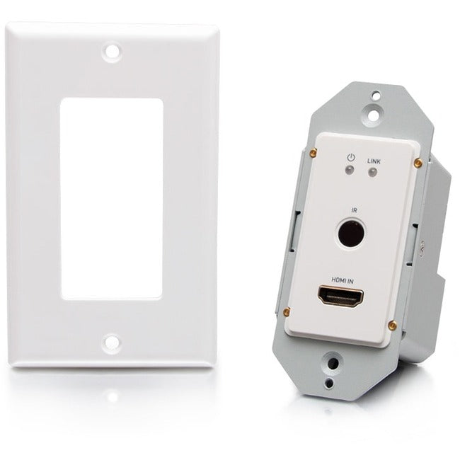 C2G 1-Gang HDMI HDBaseT Wall Plate Transmitter, RS232, IR over Cat Extender — C2G30021