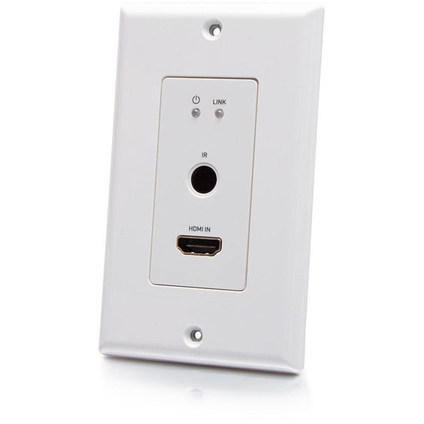 C2G 1-Gang HDMI HDBaseT Wall Plate Transmitter, RS232, IR over Cat Extender — C2G30021