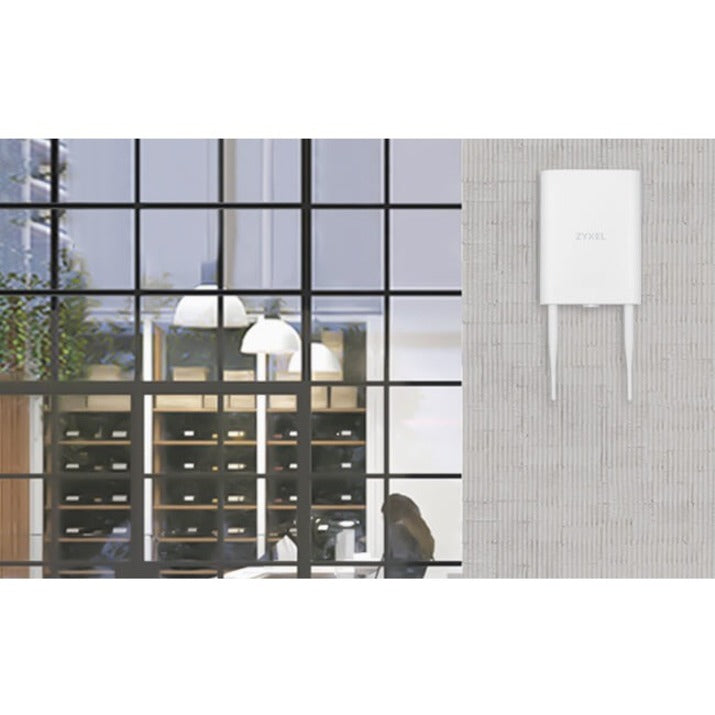 Zyxel WiFi 6 AX1800 Wireless Gigabit Outdoor Access Point | IP55 Rated | Mesh, Seamless Roaming & MU-MIMO | WPA3-PSK Security | Cloud, App or Direct Management | PoE+ Injector Included | NWA55AXE