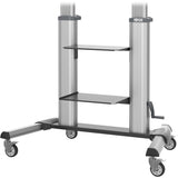 Eaton Tripp Lite Series Safe-IT Heavy-Duty Rolling TV Cart with Height-Adjusting Crank Handle for 60 to 100-inch Displays — DMCS60100XXCK