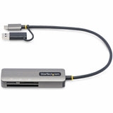 StarTech.com USB 3.0 Multi-Media Memory Card Reader, SD/microSD/CompactFlash, USB-C 5Gbps External Card Reader with Attached USB-A Adapter — FCREADMICRO3V2