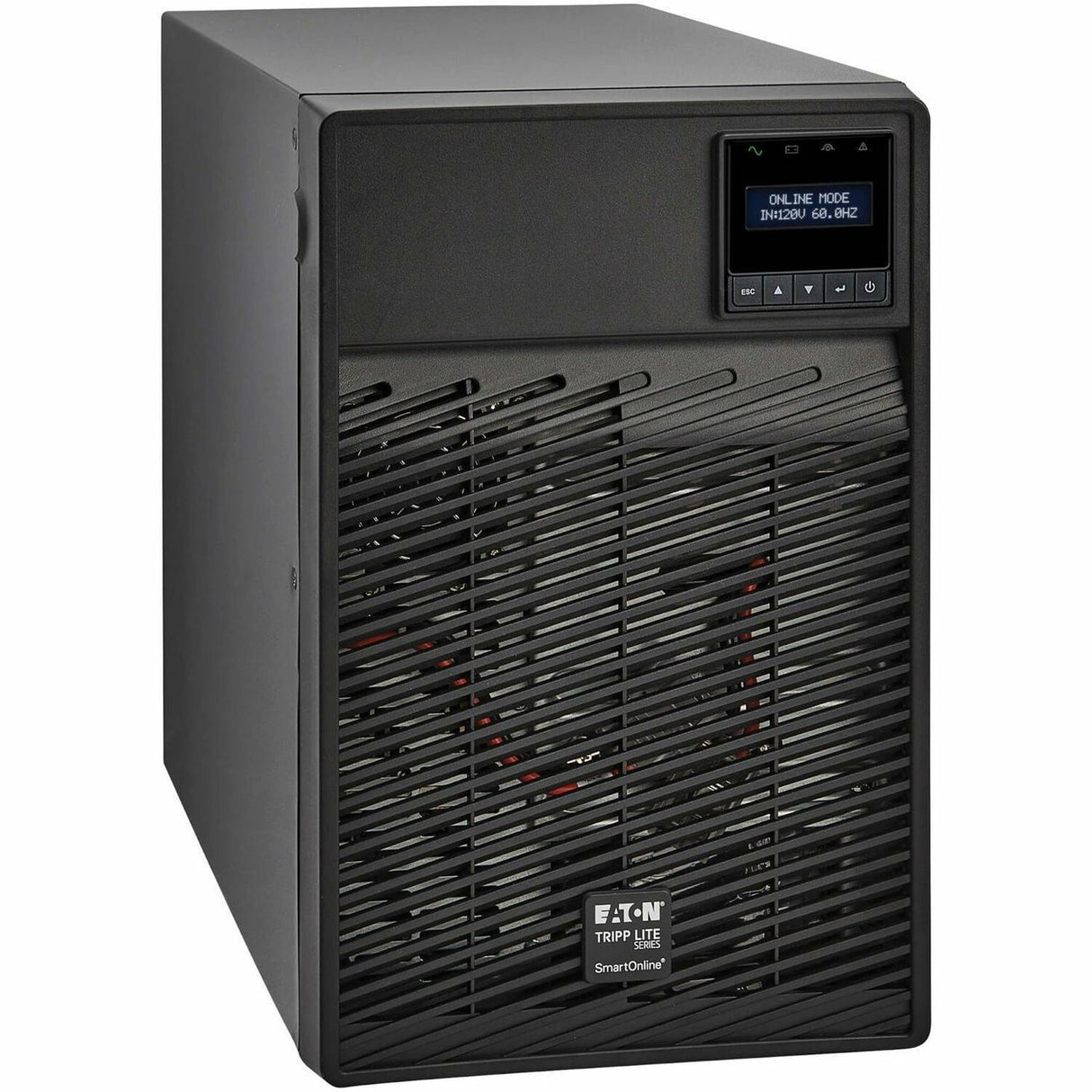 Eaton Tripp Lite Series SmartOnline 120V 700VA 630W Double-Conversion UPS, 6 Outlets, Network Card Option, LCD, USB, DB9, Tower — SU700XLCD