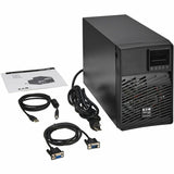Eaton Tripp Lite Series SmartOnline 120V 700VA 630W Double-Conversion UPS, 6 Outlets, Network Card Option, LCD, USB, DB9, Tower — SU700XLCD