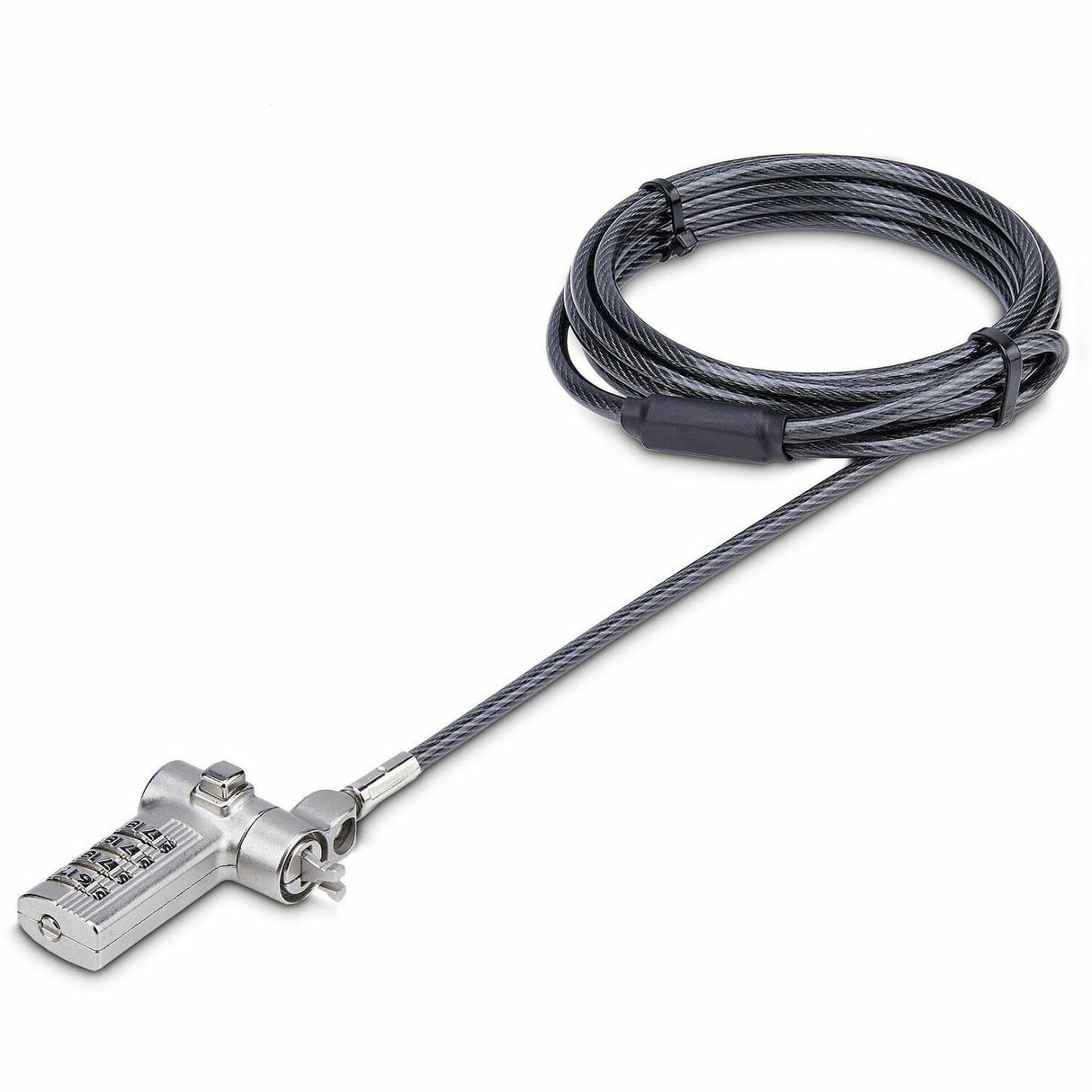 StarTech.com Universal Laptop Lock 6.6ft, Security Cable For Notebook Compatible w/Noble Wedge&reg;/Nano/K-Slot; Keyless Combo. Locking Cable — UNIVC4D-LAPTOP-LOCK
