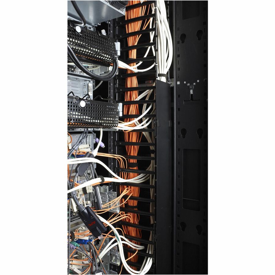 APC NetShelter Cable Management, Vertical Cable Manager, Hinged Covers, for NetShelter SX 750mm W 48U, Set of 2, 109 x 2184 x 13 mm — AR7589