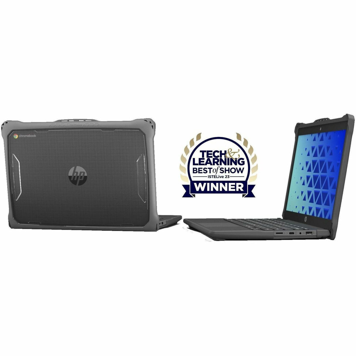 Extreme Shell-F2 Slide Case for HP Fortis Chromebook G10 & G11 14" (Gray/Clear) — HPESFFG11GRY