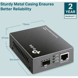 TP-LINK MC220L - Gigabit SFP to RJ45 Fiber Media Converter — MC220L