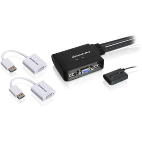 IOGEAR 2-Port VGA and DisplayPort KVM Switch Kit — GCS22DPKIT