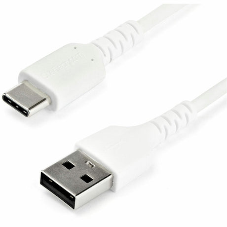 StarTech.com 2m USB A to USB C Charging Cable - Durable Fast Charge & Sync USB 2.0 to USB Type C Data Cord - Aramid Fiber M/M 3A White — RUSB2AC2MW