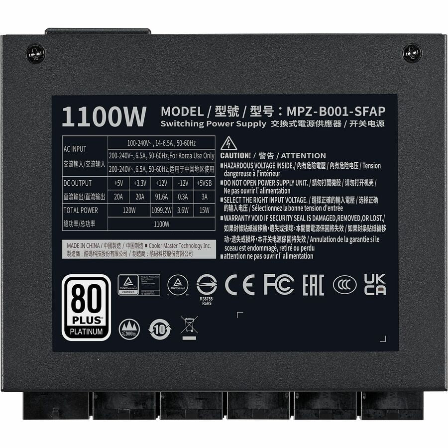 Cooler Master V SFX Platinum 1100 MPZ-B001-SFAP-B 750W Power Supply — MPZ-B001-SFAP-BUS