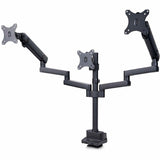 StarTech.com Triple Monitor Desk Mount For Up To Three 27in Screens, VESA 75x75/100x100, Tool-Less Arm Adjustments, C-Clamp/Grommet — 3MP2AG-MONITOR-ARM