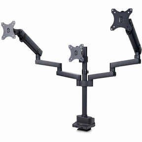 StarTech.com Triple Monitor Desk Mount For Up To Three 27in Screens, VESA 75x75/100x100, Tool-Less Arm Adjustments, C-Clamp/Grommet — 3MP2AG-MONITOR-ARM