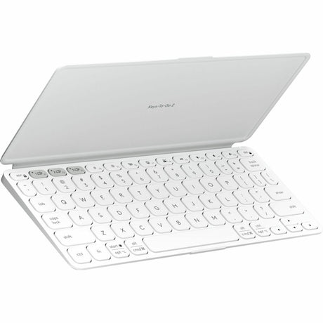 Logitech Keys-To-Go 2 Portable Bluetooth Keyboard for Tablet With Built-in Cover, Slim and Compact Wireless Keyboard for Windows, Android, Linux, iPad, iPhone, Mac, Apple TV (Pale Grey) — 920-012919