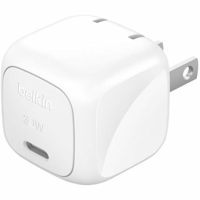 Belkin 30W Portable USB-C Wall Charger - 1xUSB-C (30W) - Fast Charge - Power Adapter - White — WCA008dqWH