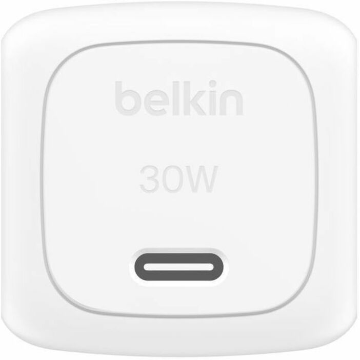 Belkin 30W Portable USB-C Wall Charger - 1xUSB-C (30W) - Fast Charge - Power Adapter - White — WCA008dqWH