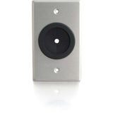 C2G 1.5in Grommet Cable Pass Through Single Gang Wall Plate - Brushed Aluminum — 40489