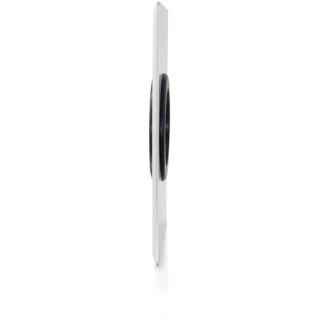 C2G 1.5in Grommet Cable Pass Through Single Gang Wall Plate - Brushed Aluminum — 40489