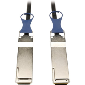 Eaton Tripp Lite Series QSFP+ to QSFP+ 40 GB Passive DAC Copper Infiniband Cable, QSFP-H40G-CU2M Compatible, Black, 2M (6.56 ft.) — N282-02M-BK