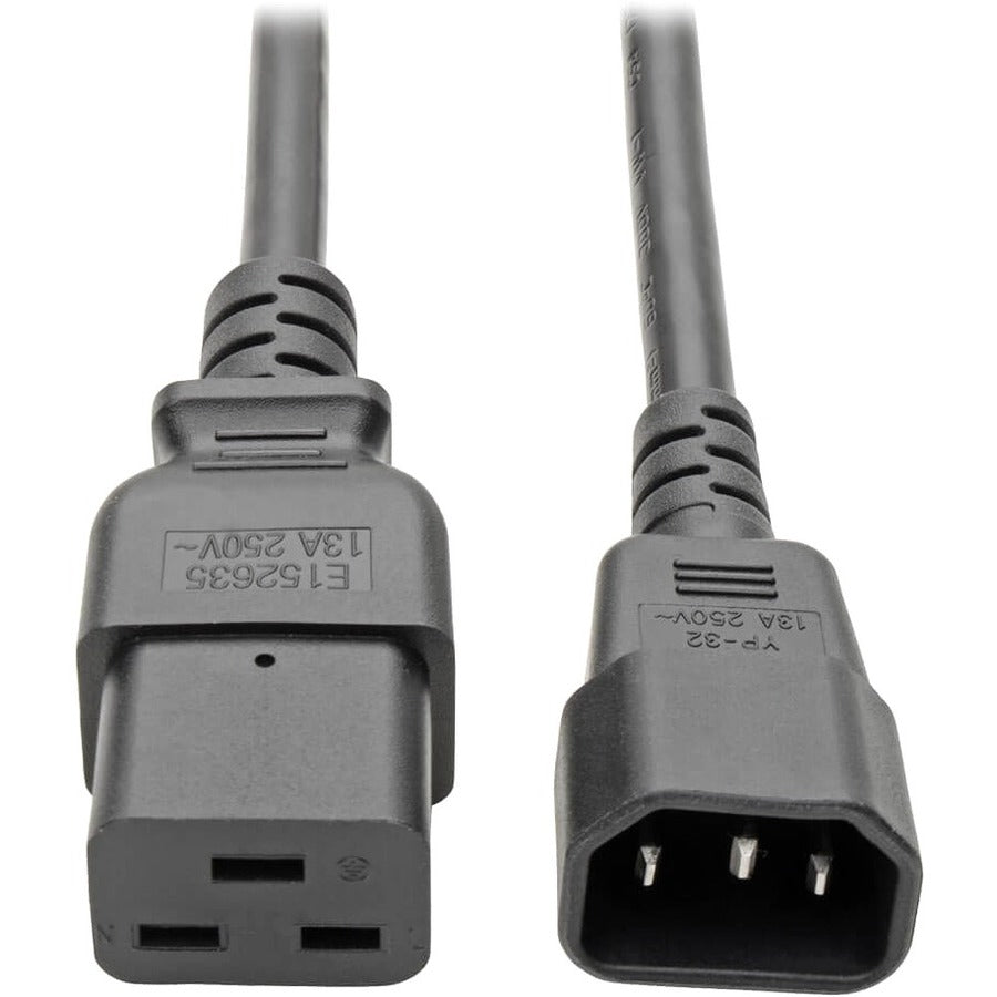 Eaton Tripp Lite Series Power Cord, C19 to C14 - 10A, 100-250V, 16 AWG, 6 ft. (1.83 m), Black — P047-006-10A