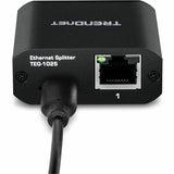 TRENDnet 2-Port Gigabit Splitter with USB Type C Power, TEG-102S, Splits One Network Connection Into Two, Ethernet Splitter, USB Type C Power Cable Included, NDAA & TAA Compliant — TEG-102S