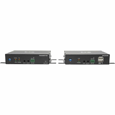 Eaton Tripp Lite Series DisplayPort over Fiber Extender Kit, Transmitter/Receiver, 4K 60 Hz, 4:4:4, RS-232, IR, Multimode LC, 985 ft. (300 m), TAA — B127F-1A1-MMDDA