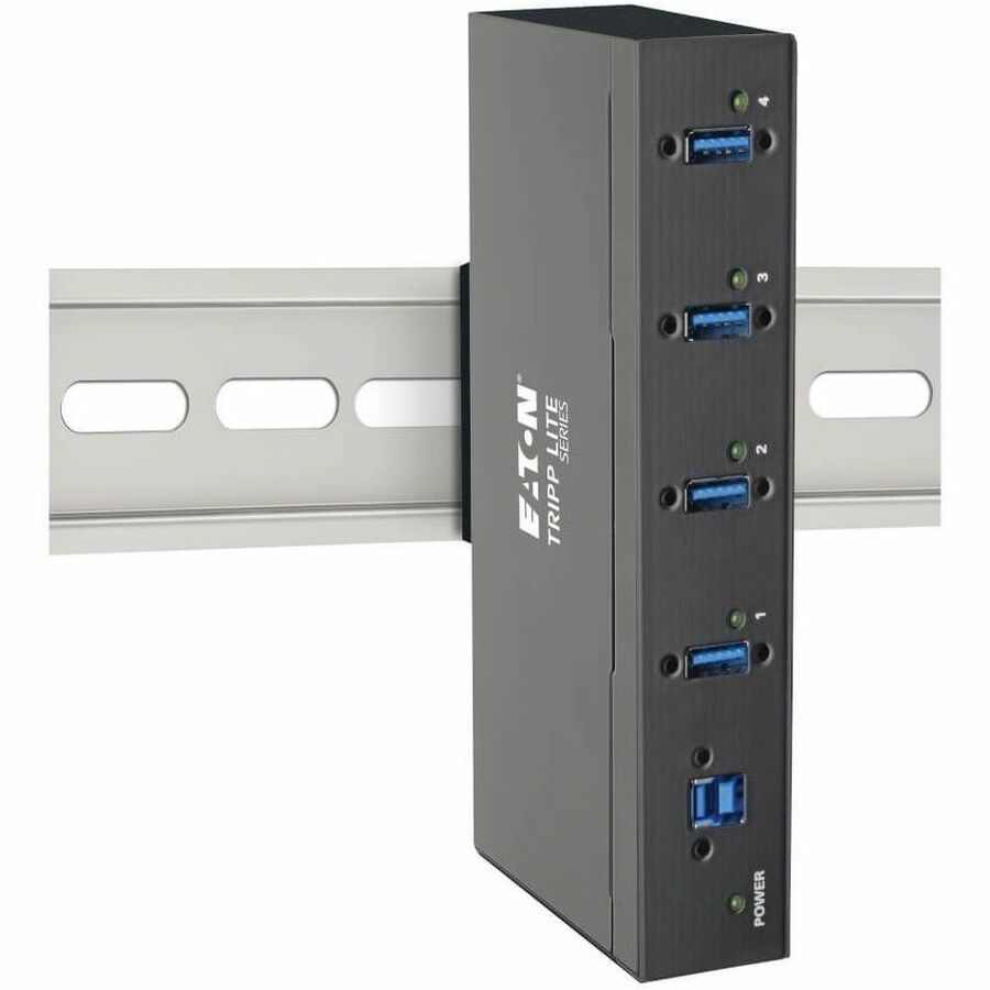 Eaton Tripp Lite Series 4-Port Industrial-Grade USB 3.x (5Gbps) Hub - 20 kV ESD Immunity, Metal Housing, Mountable — U360-004-IND