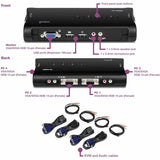 TRENDnet 4-Port USB KVM Switch With Audio, Control Up To 4 Computers, Windows, Linux, Mac OS Compliant, 2048 x 1526 VGA Resolution, Plug and Play, USB Powered, KVM Cables Included, Black, TK-409K