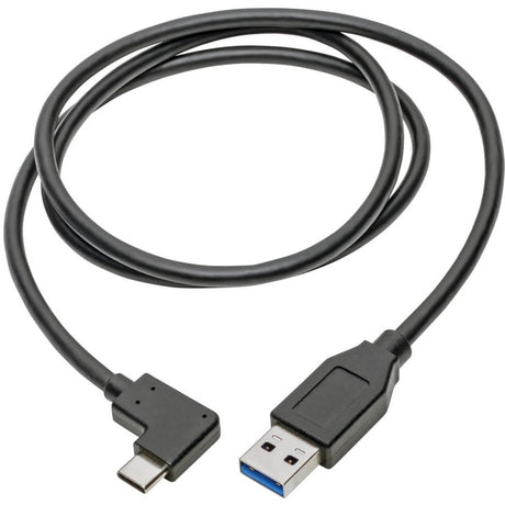 Eaton Tripp Lite Series USB-C to USB-A Cable (M/M), Right-Angle C, USB 3.2 Gen 1 (5 Gbps), Thunderbolt 3 Compatible, 3 ft. (0.91 m) — U428-003-CRA