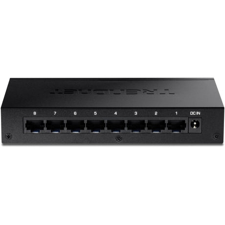 TRENDnet 8-Port Gigabit Desktop Switch, TEG-S83, 8 x Gigabit RJ-45 Ports, 16Gbps Switching Capacity, Fanless Design, Metal Enclosure, Lifetime Protection, Black — TEG-S83