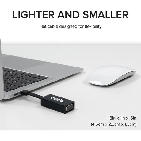 Plugable USB C to VGA Adapter, Thunderbolt 3 to VGA Adapter Compatible with Macbook Pro, Windows, Chromebooks, 2018 iPad Pro, Dell XPS, and more — USBC-TVGA