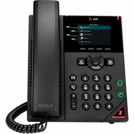 Poly VVX 250 4-Line IP Phone and PoE-enabled GSA/TAA — 89B64AA