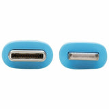 Eaton Tripp Lite Series Safe-IT USB-C to Lightning Sync/Charge Antibacterial Cable, Ultra Flexible, MFi Certified - USB 2.0 (M/M), Light Blue, 6 ft. (1.83 m) — M102AB-006-S-LB