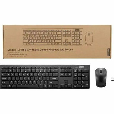 Lenovo 100 USB-A Wireless Combo Keyboard and Mouse — GX31K80998