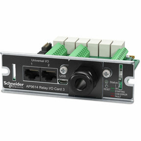 Dry contact, Management Options, Dry Contact I/O Card, monitor external UPS environmental sensors, output relays, and input contacts — AP9614