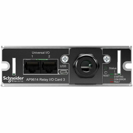 Dry contact, Management Options, Dry Contact I/O Card, monitor external UPS environmental sensors, output relays, and input contacts — AP9614